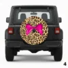 =Leopard Print With a Pink Bow Spare Tire Cover