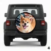 =Little Dog With Flag Spare Tire Cover