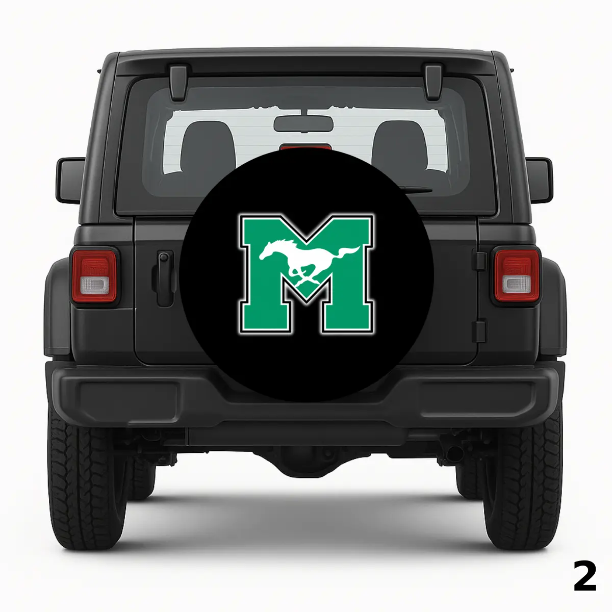 =M High-School Logo Spare Tire Cover