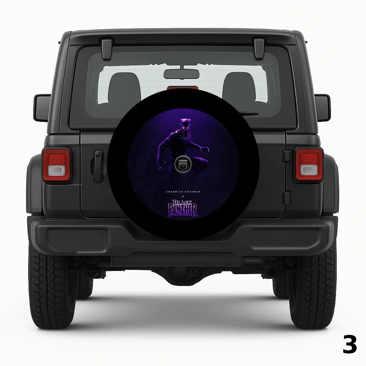 =Marvel's Black Panther With Blue Spare Tire Cover
