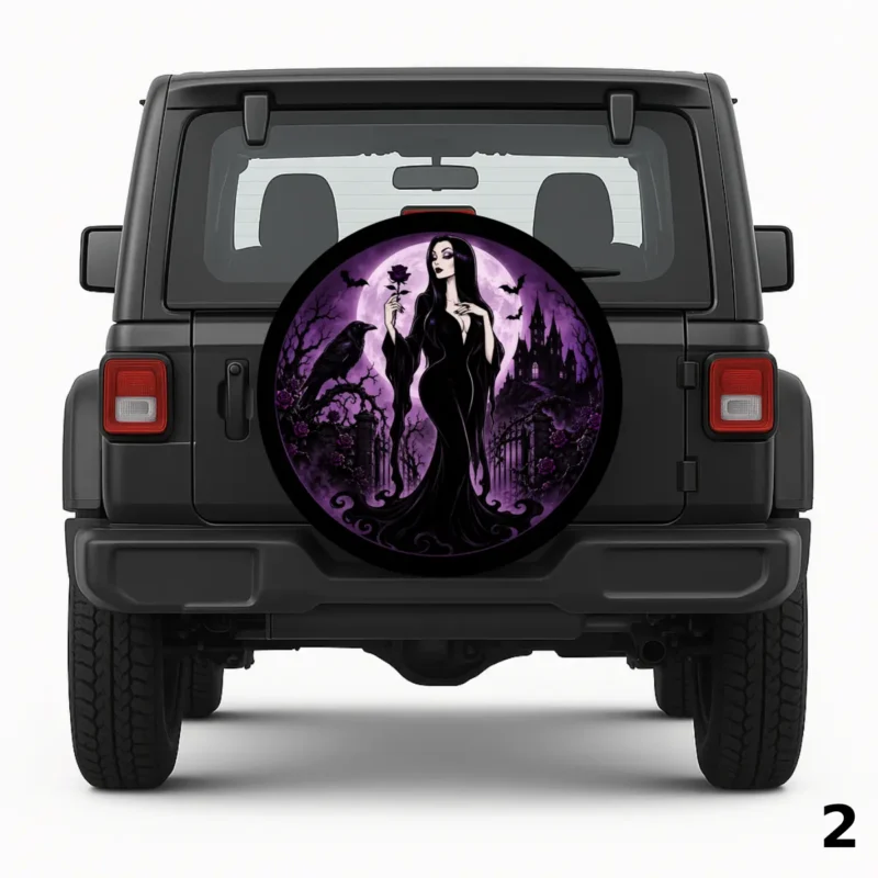 =Morticia Addams Spare Tire Cover