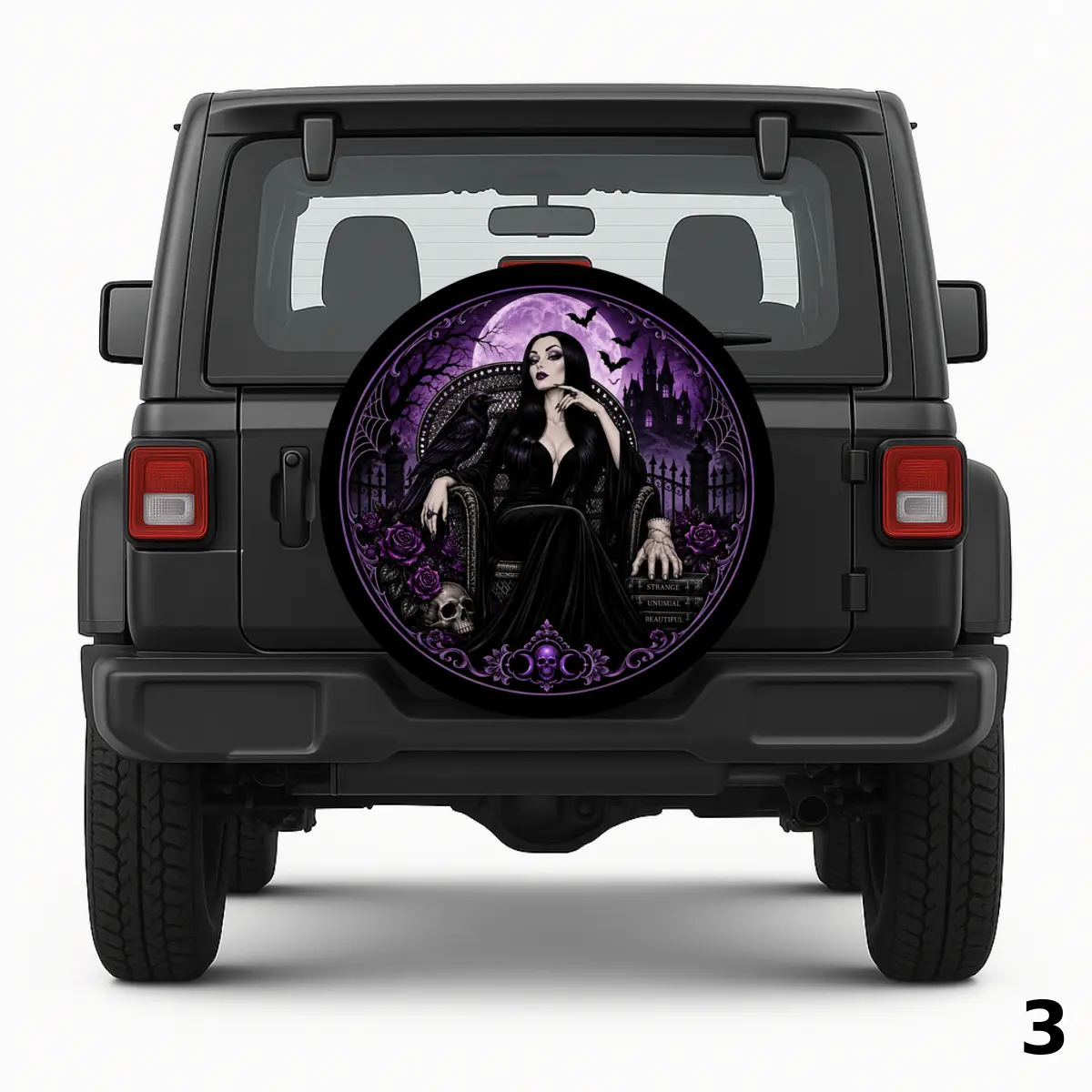 =Morticia Addams Spare Tire Cover