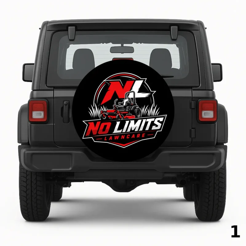 =No Limits Lawncare Spare Tire Cover
