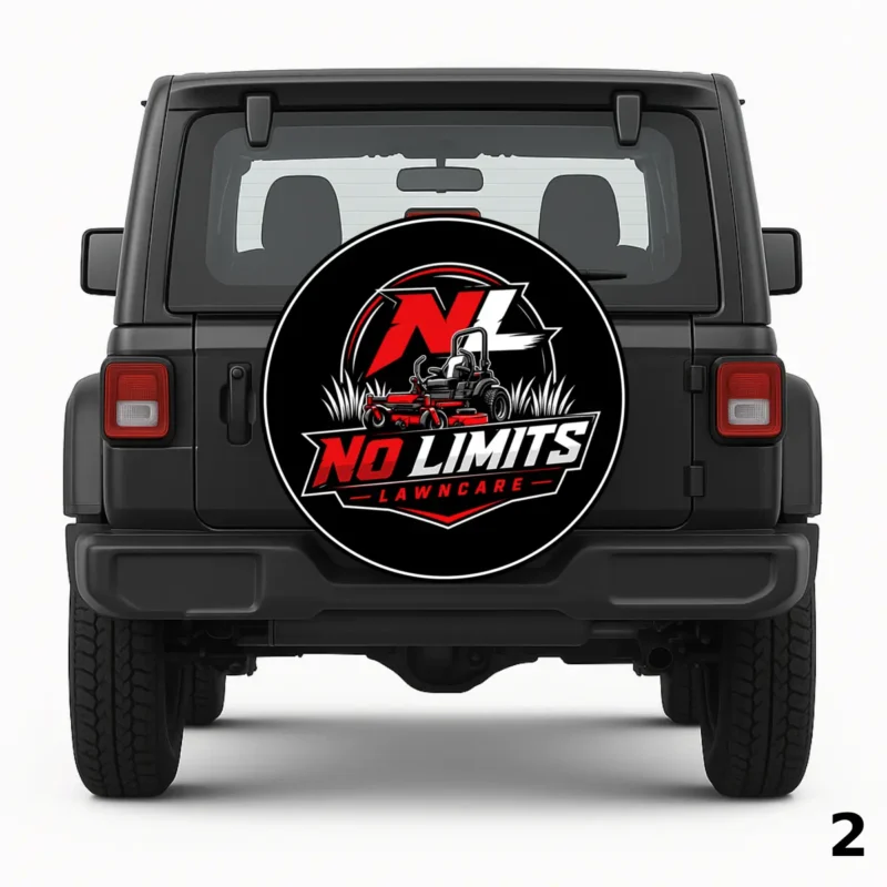 =No Limits Lawncare Spare Tire Cover