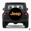 =Orange Jeep Logo Spare Tire Cover