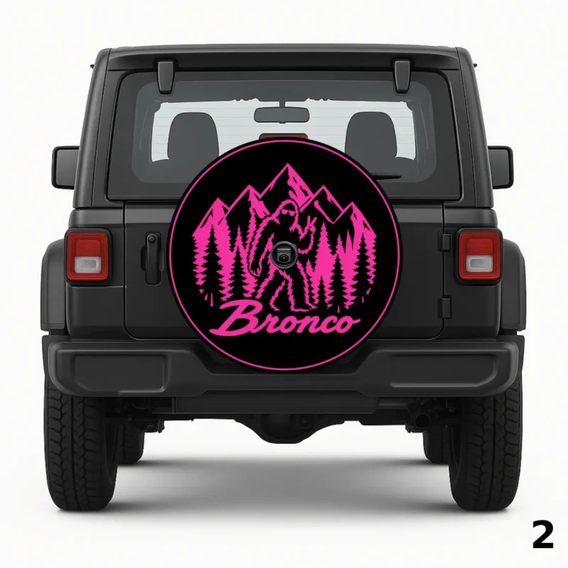 =Pink Bronco Yeti Spare Tire Cover