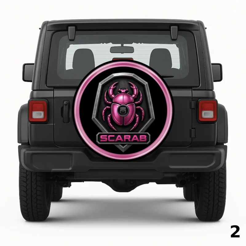=Pink Scarab Spare Tire Cover