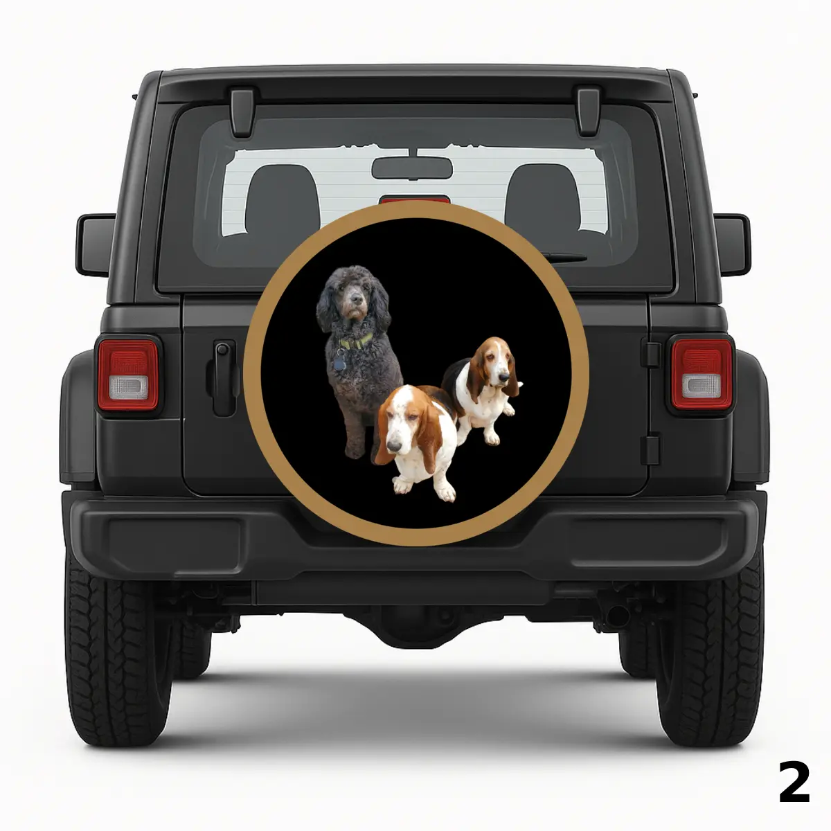 =Poodle And Two Ba Spare Tire Cover