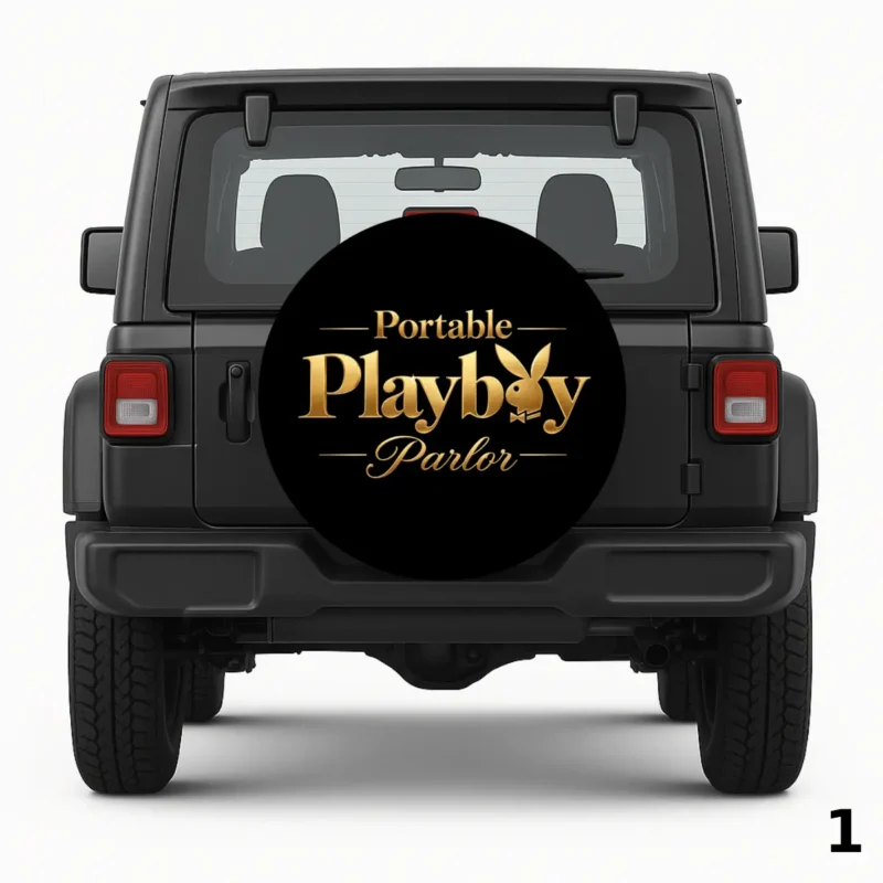 =Portable Playboy Parlor Spare Tire Cover