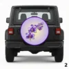 =Purple Flowers Spare Tire Cover