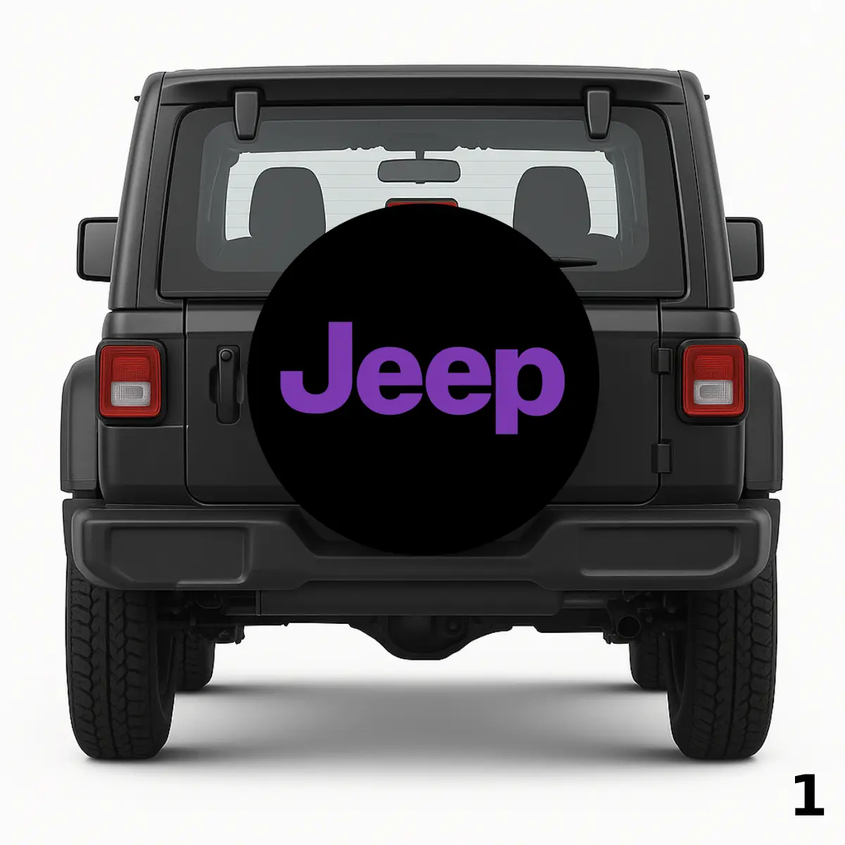 =Purple Jeep Logo Spare Tire Cover