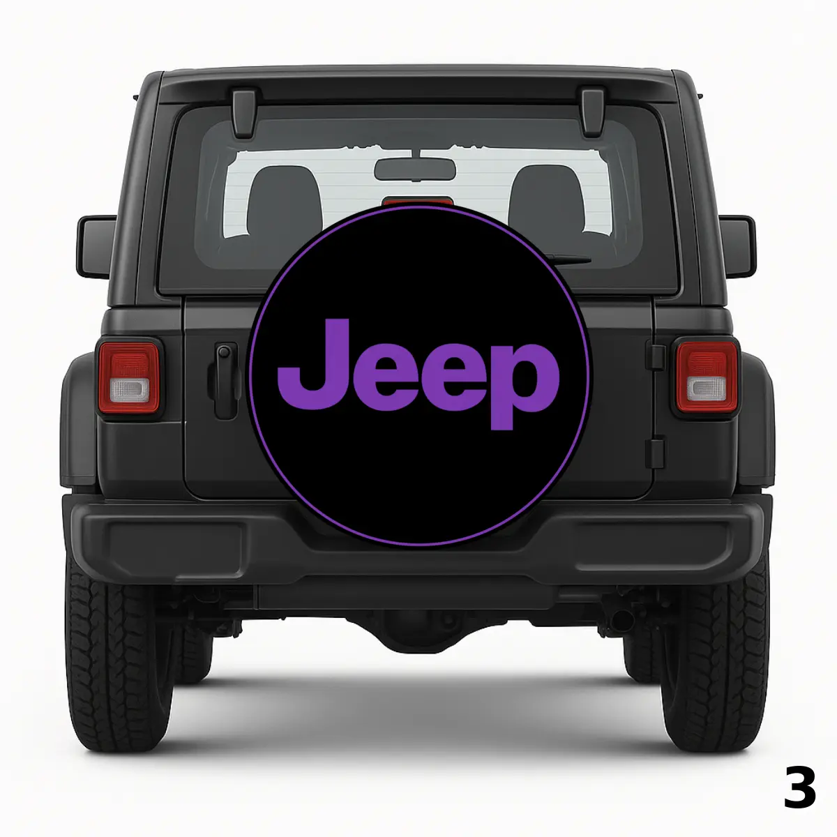 =Purple Jeep Logo Spare Tire Cover