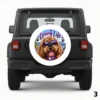 =Purple Sunglasses Dog Spare Tire Cover