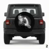=Rosie the Riveter Black and White Spare Tire Cover