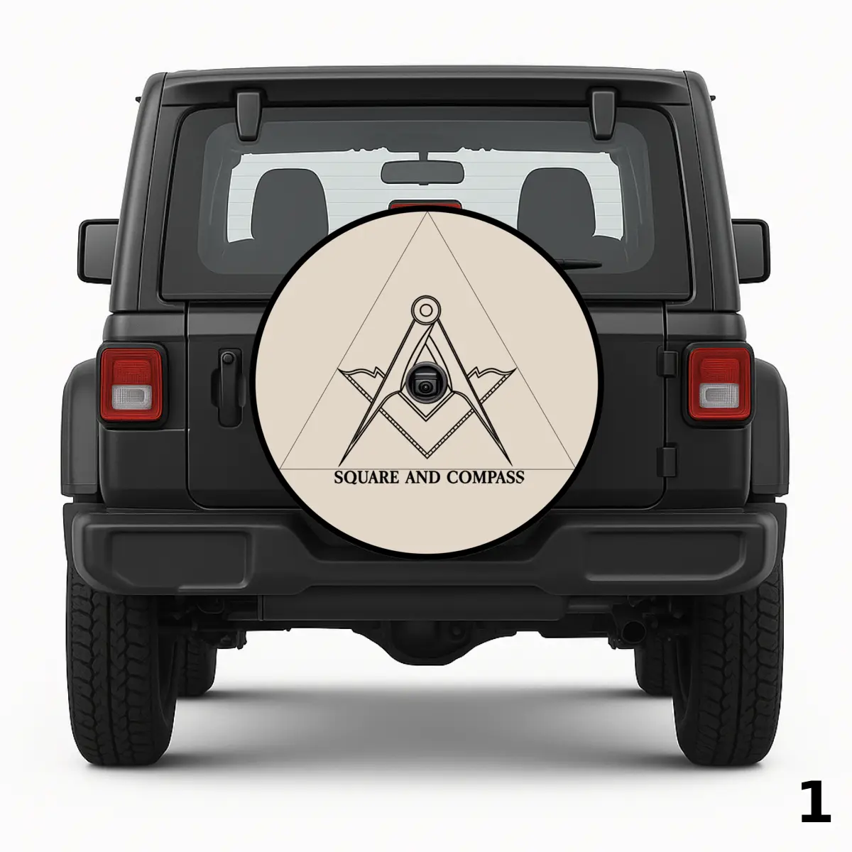 =Square And Compass Spare Tire Cover