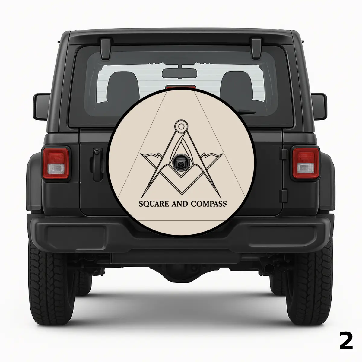 =Square And Compass Spare Tire Cover