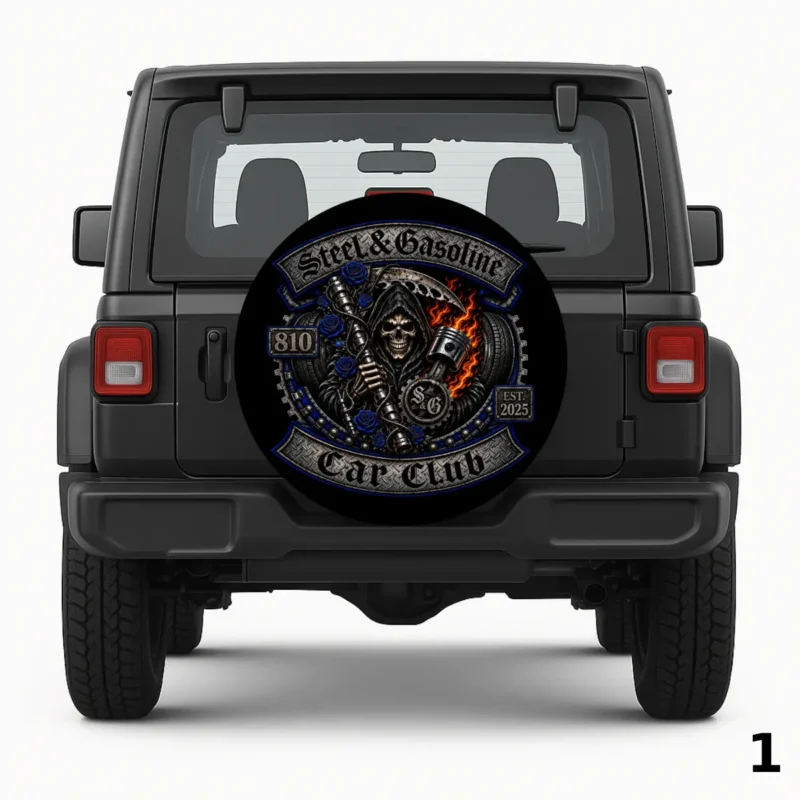 =Steel & Gasoline Spare Tire Cover