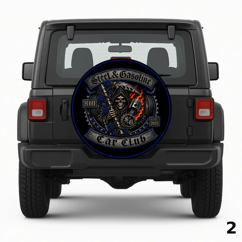 =Steel & Gasoline Spare Tire Cover