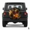 =T Rex Eating A Rubber Duck Spare Tire Cover