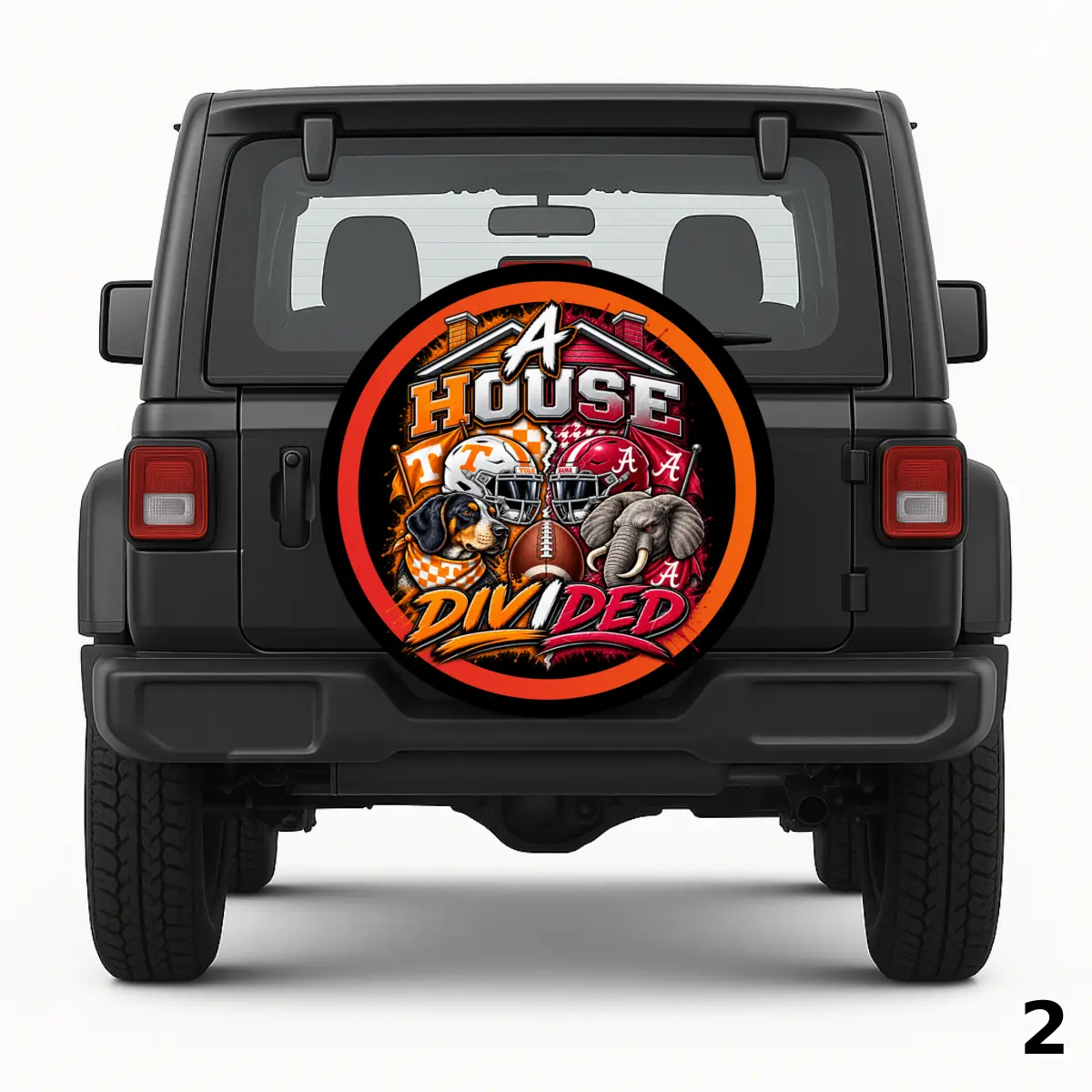 =Tennessee Vols Alabama tide Spare Tire Cover