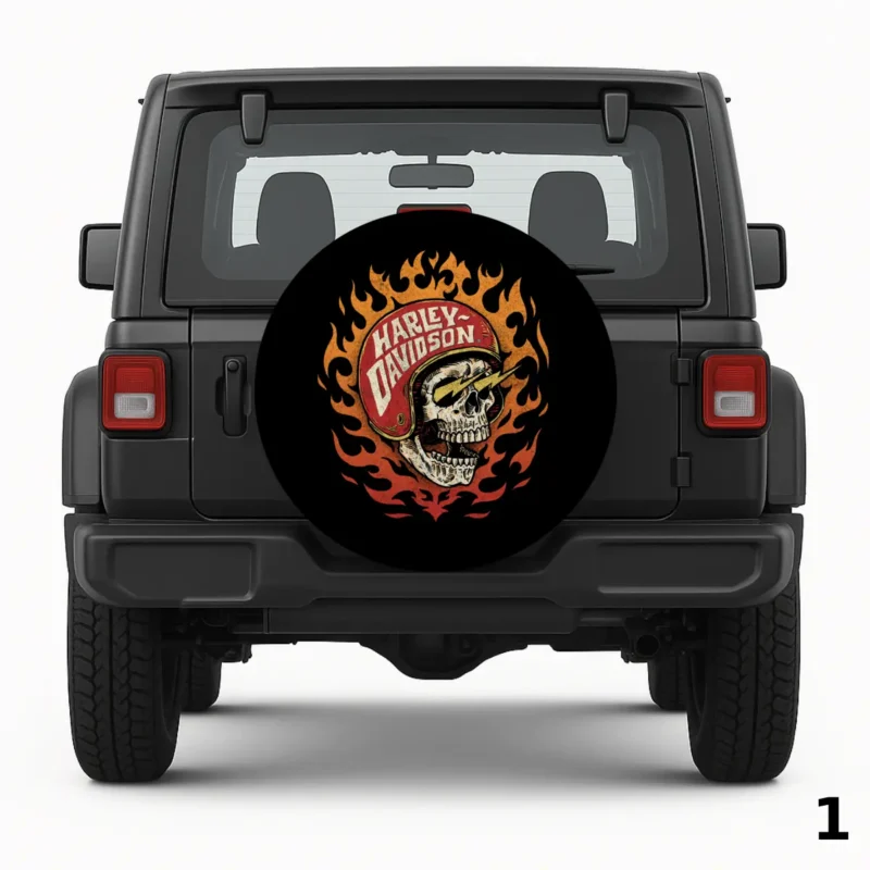 =Teschio Harley-Davidson Copriruota di Scorta