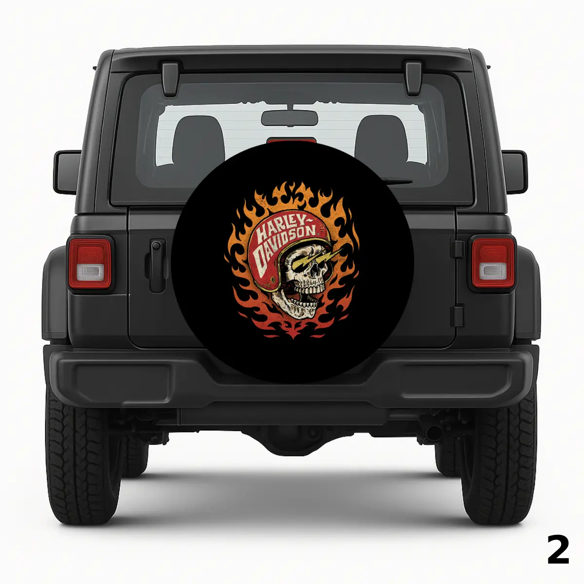=Teschio Harley-Davidson Copriruota di Scorta