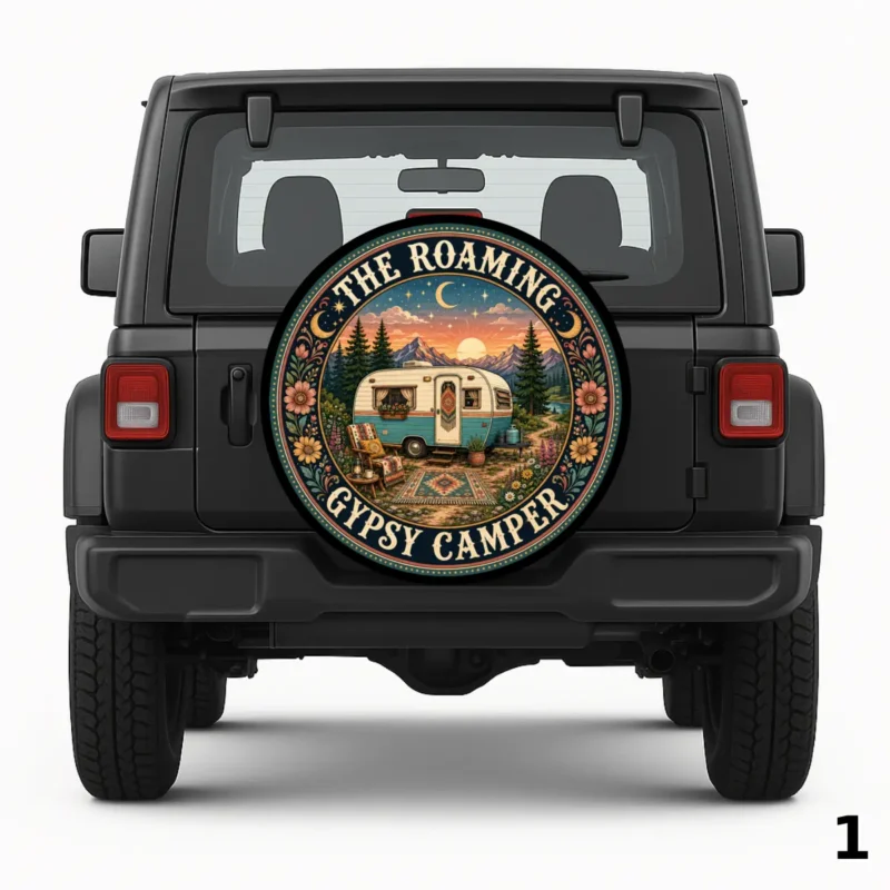 =The Roaming Gypsy Camper Spare Tire Cover