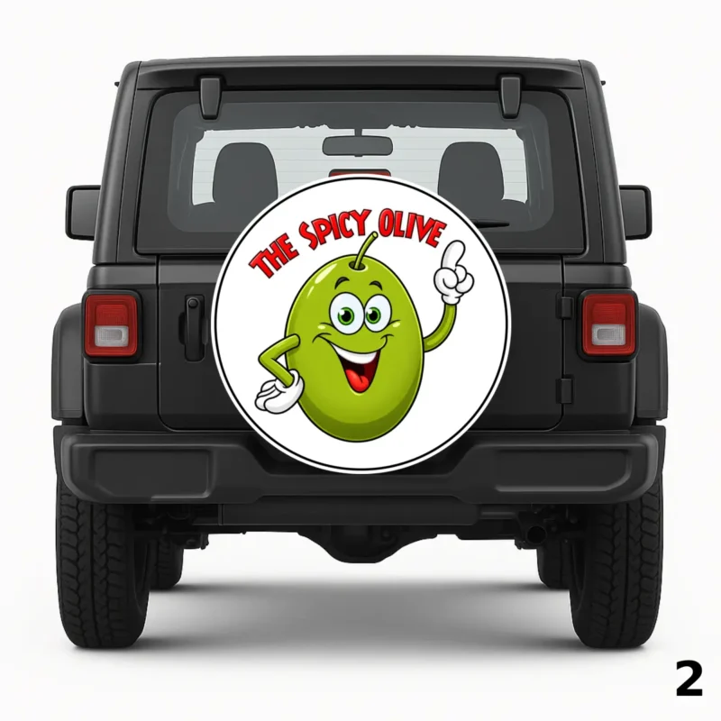 =The Spicy Olive Logo Spare Tire Cover