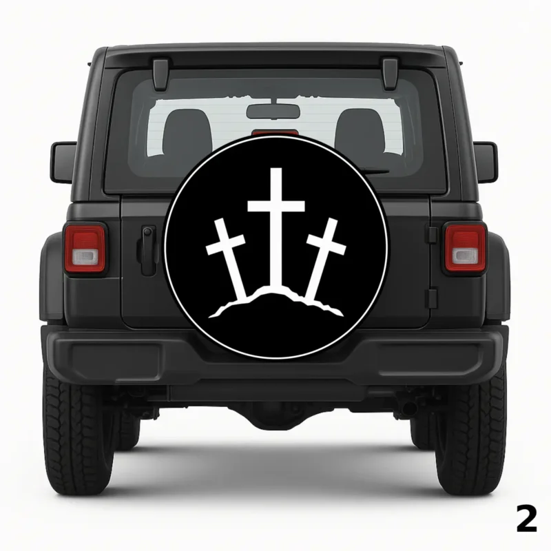 =Three Crosses Spare Tire Cover