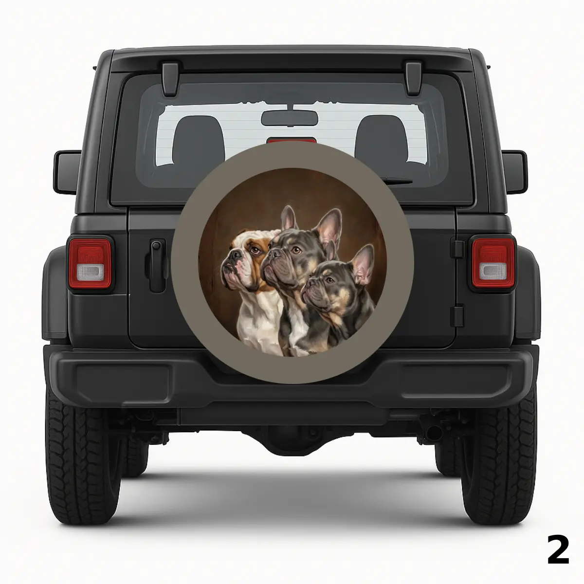 =Three Dogs Painting Spare Tire Cover