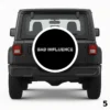 =White Jeep Bad Influence Spare Tire Cover