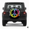 =colorful peace ign Spare Tire Cover