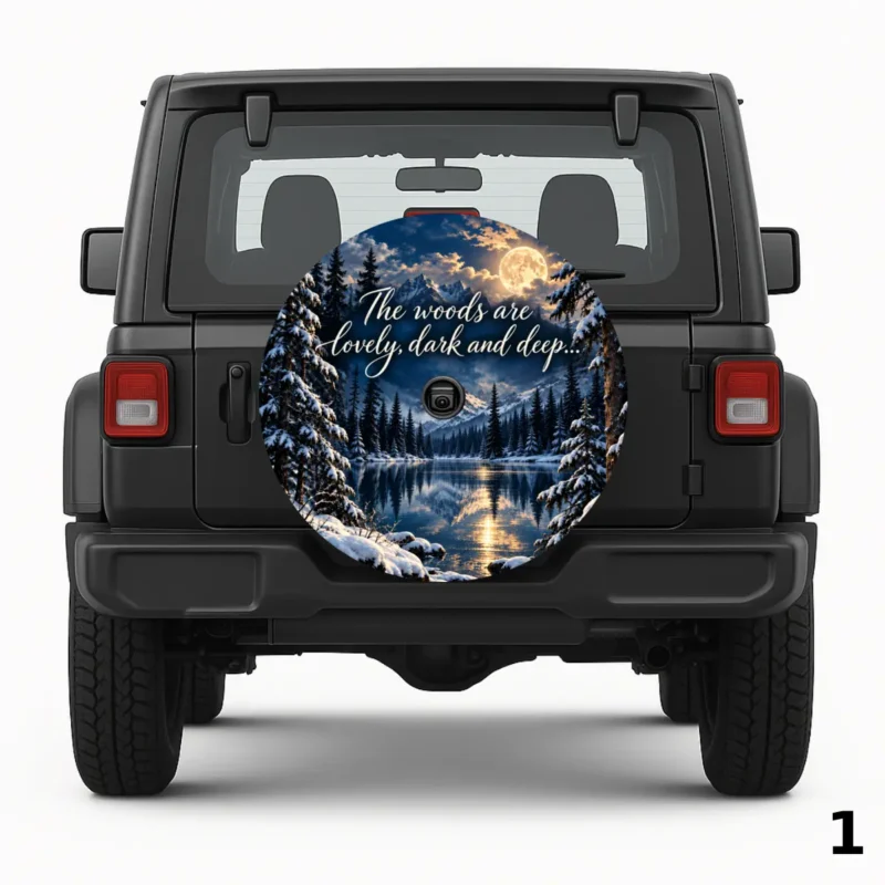 The Woods Are Lovely Spare Tire Cover