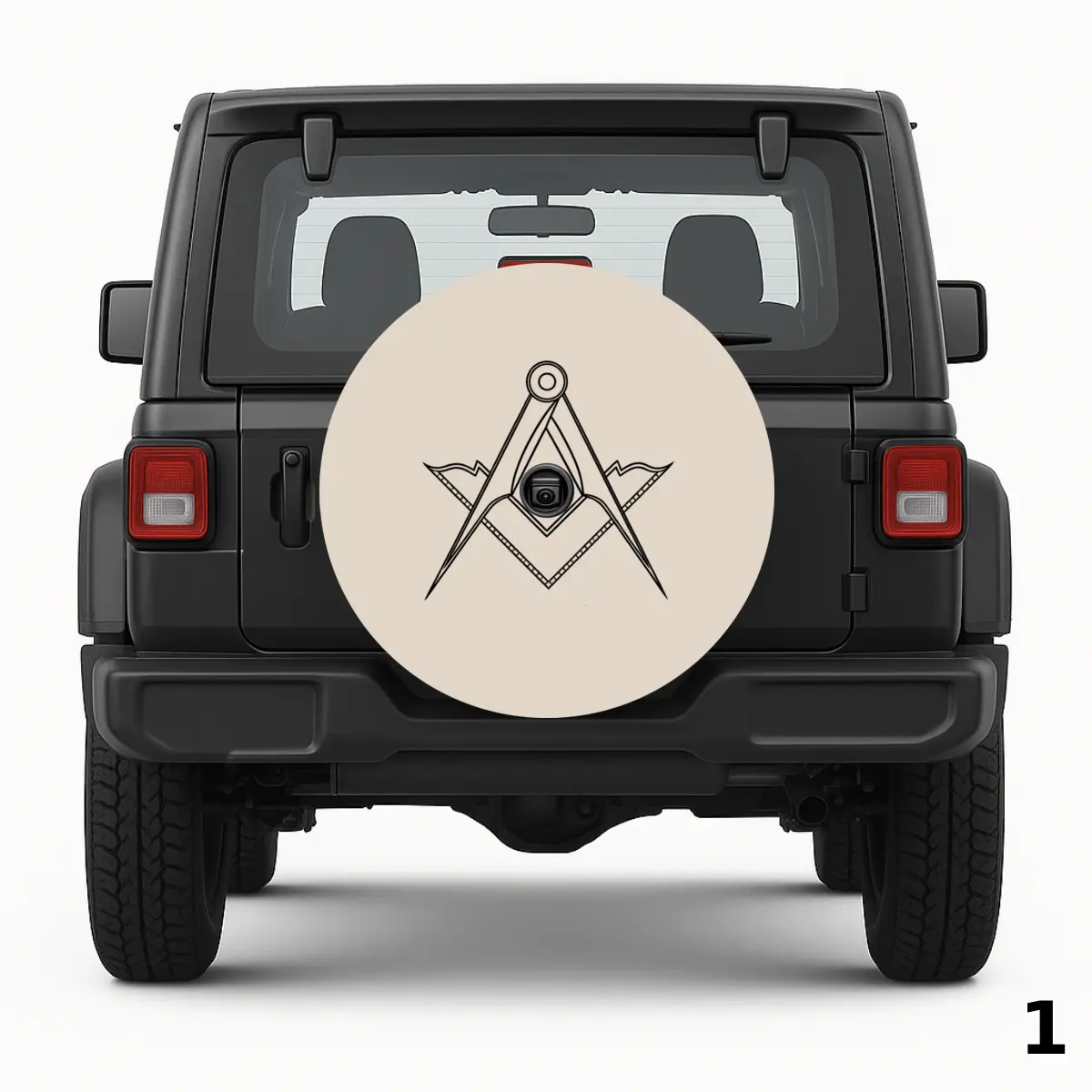 Square And Compass Spare Tire Cover