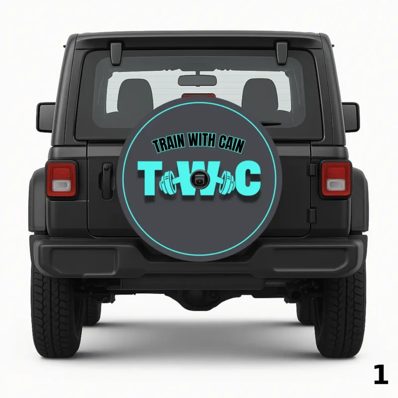 Train With Cain Logo Spare Tire Cover