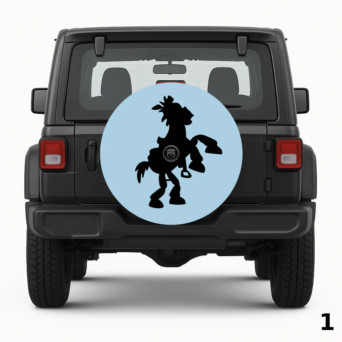 Bullseye Bronco Silhouette Spare Tire Cover
