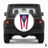 Ohio Flag Cover Spare Tire Cover