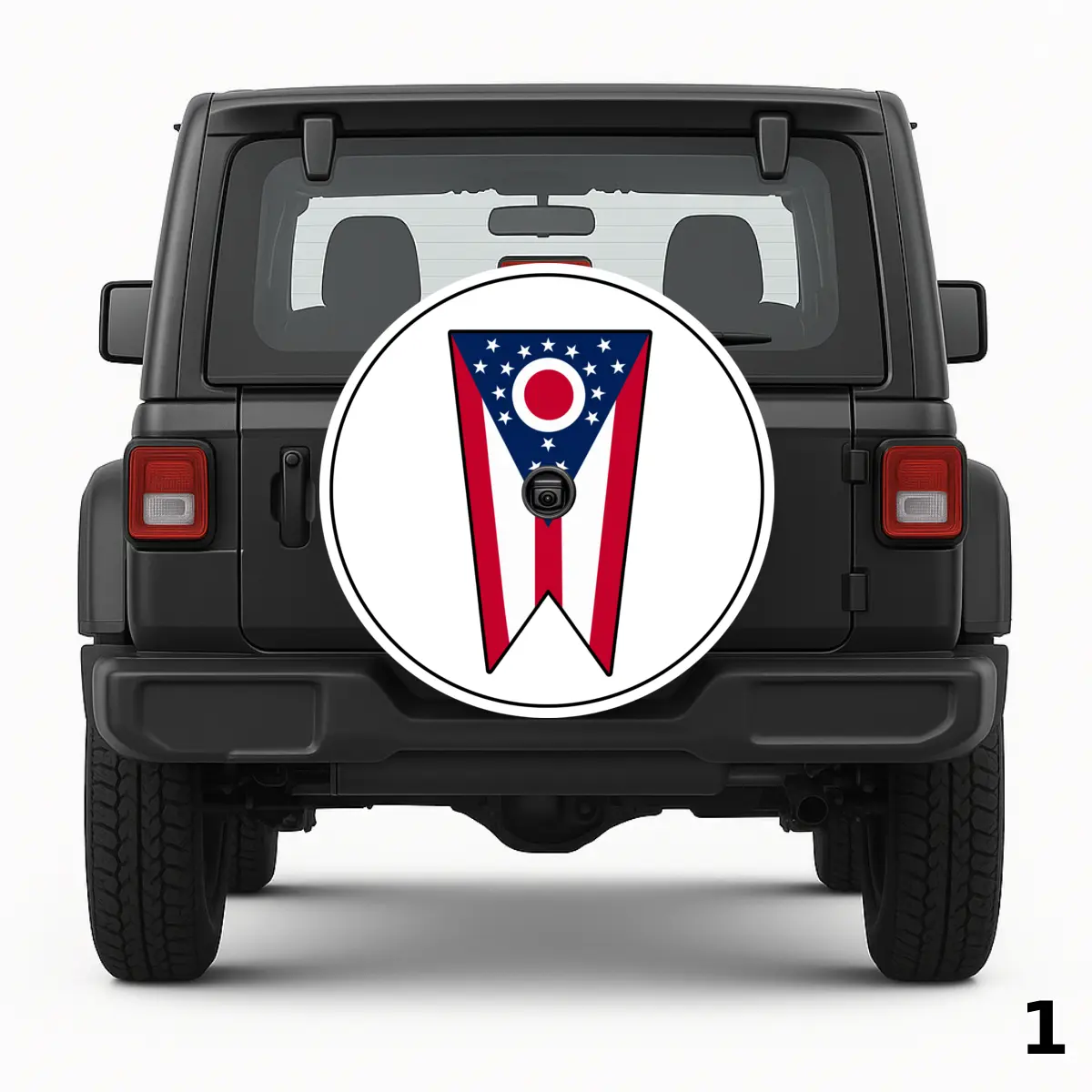 Ohio Flag Cover Spare Tire Cover