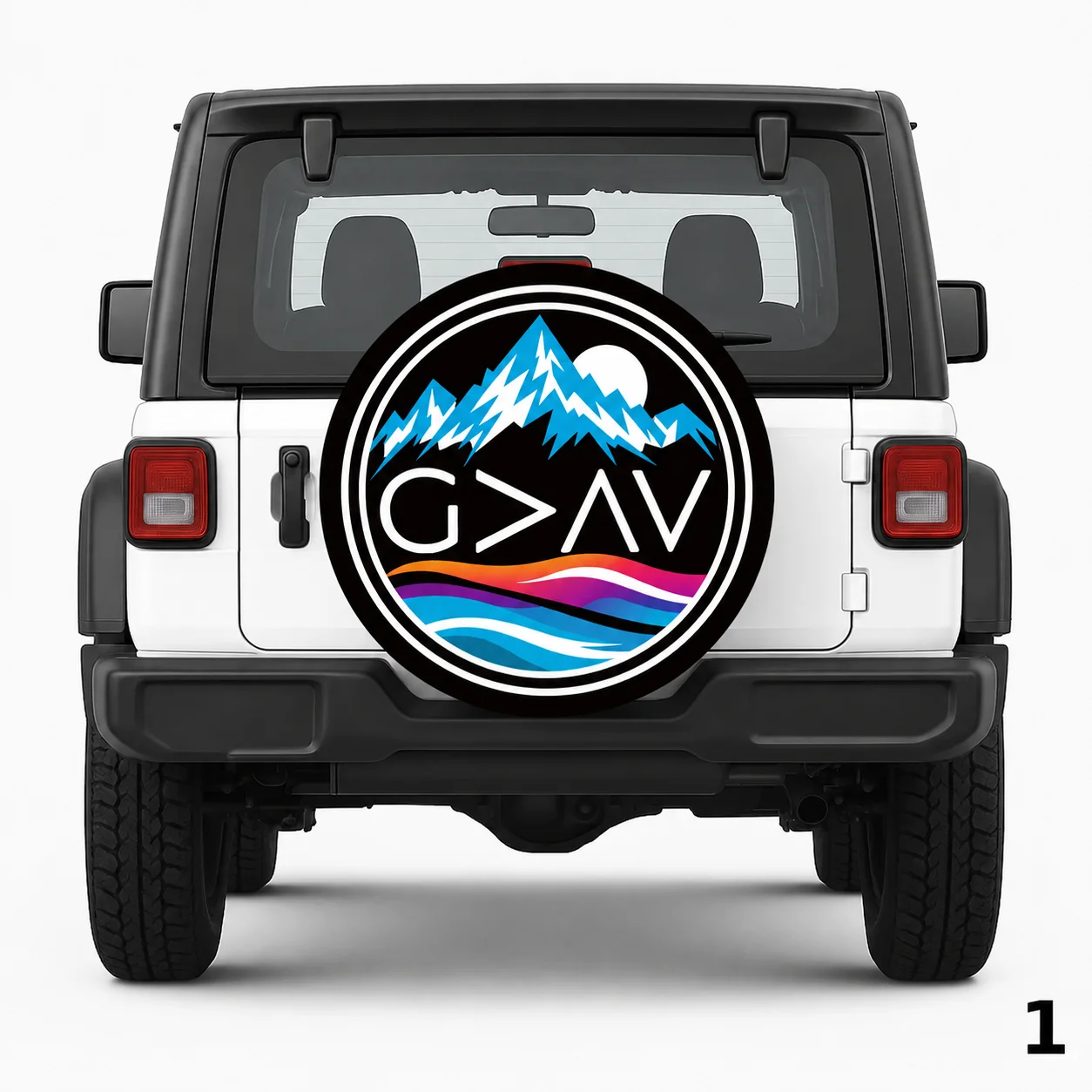 God Is Greater Than the Highs and Lows Symbol Spare Tire Cover