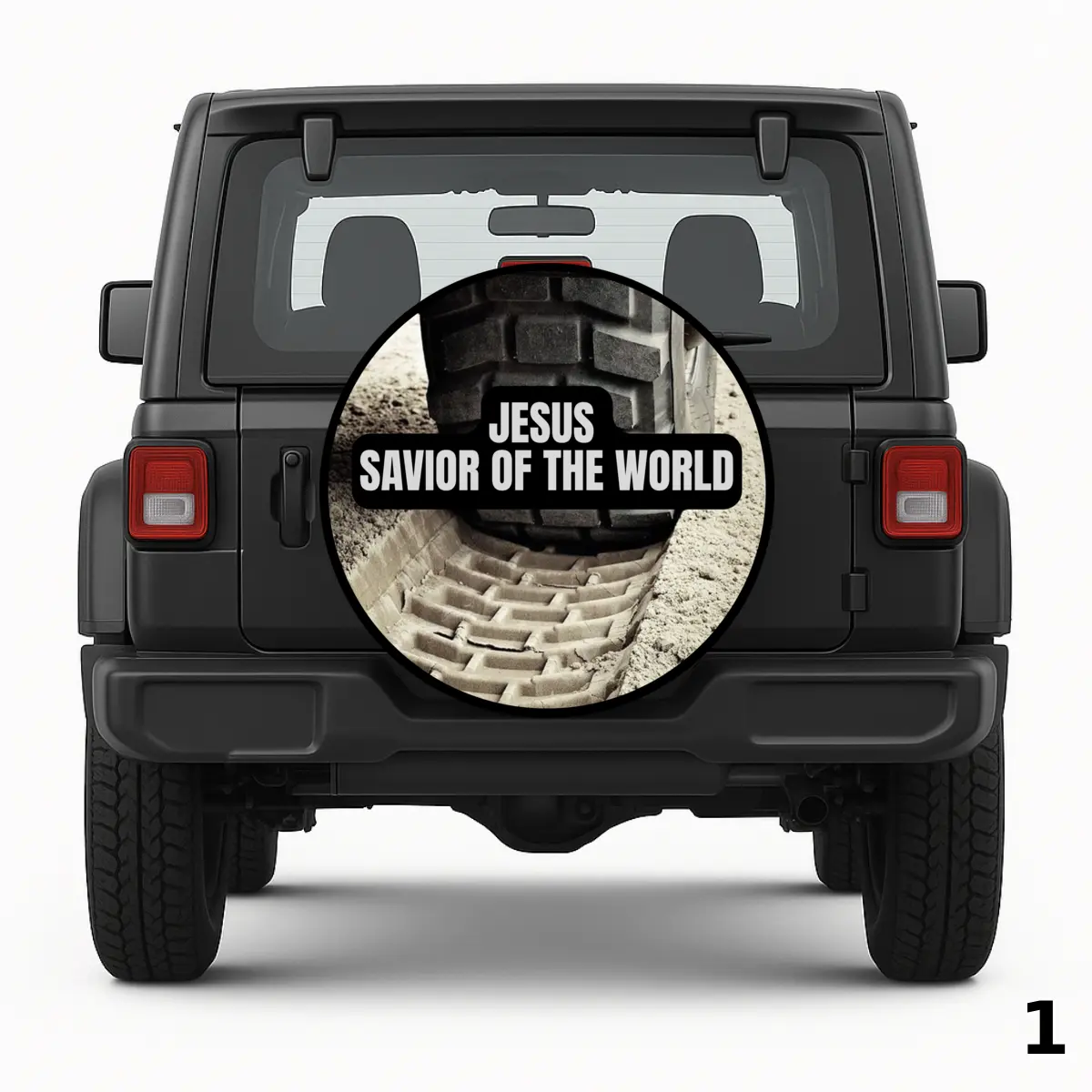 Jesus Savior Of The World Spare Tire Cover