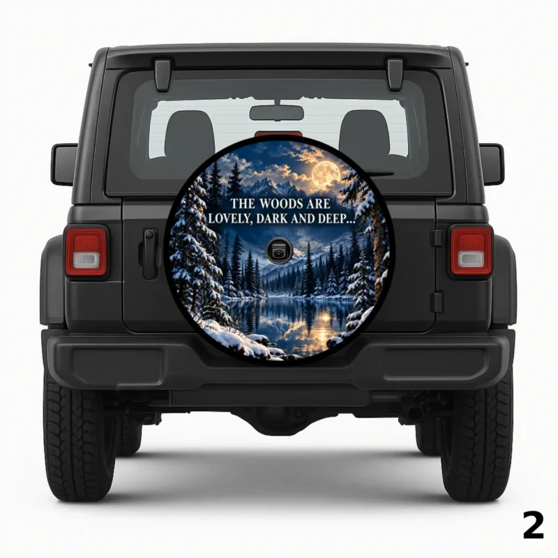 The Woods Are Lovely Spare Tire Cover