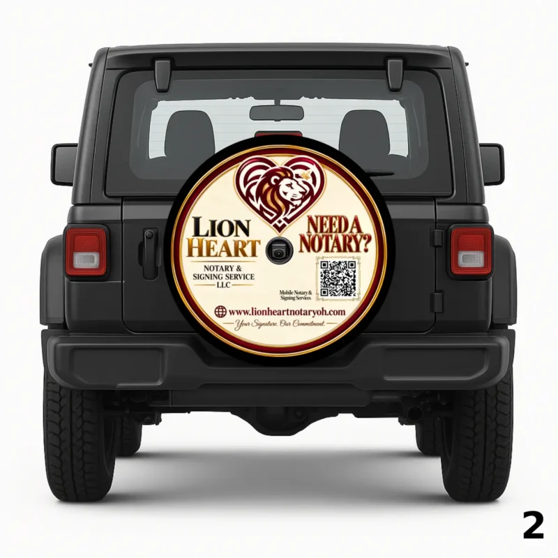Lion Heart Notary Spare Tire Cover