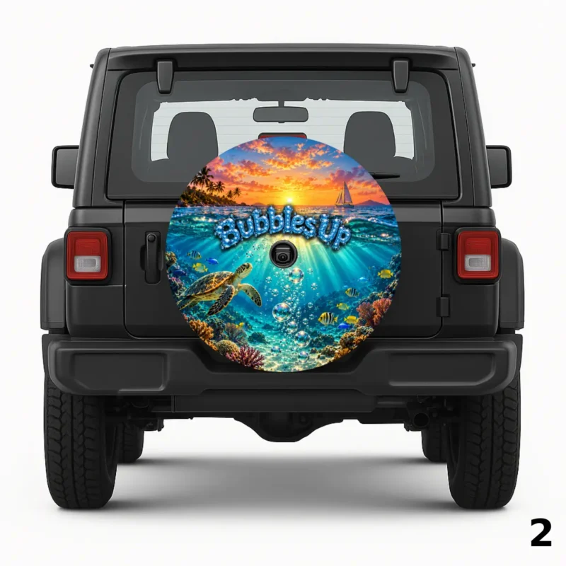 Jimmy Buffett Bubbles Up Spare Tire Cover