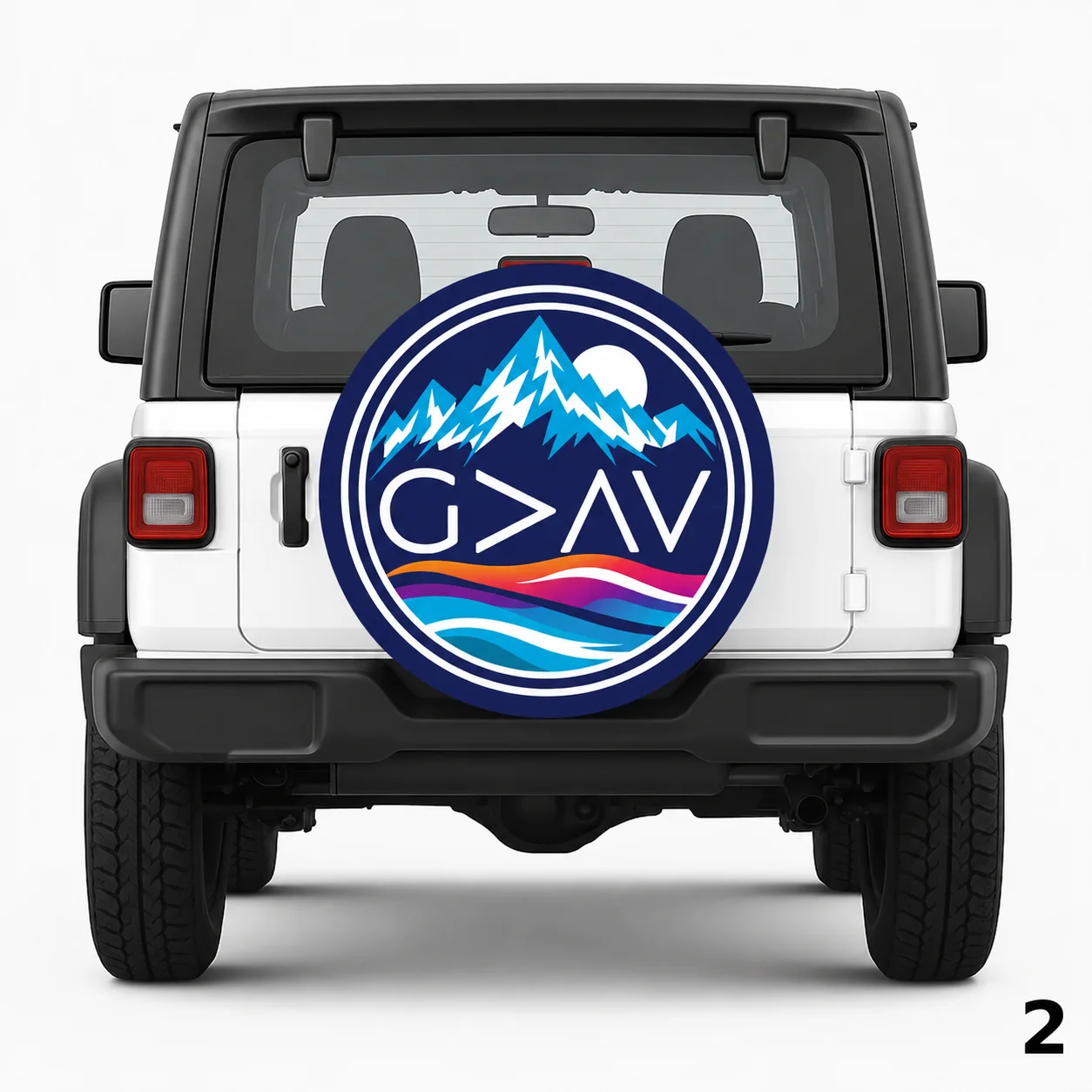 God Is Greater Than the Highs and Lows Symbol Spare Tire Cover