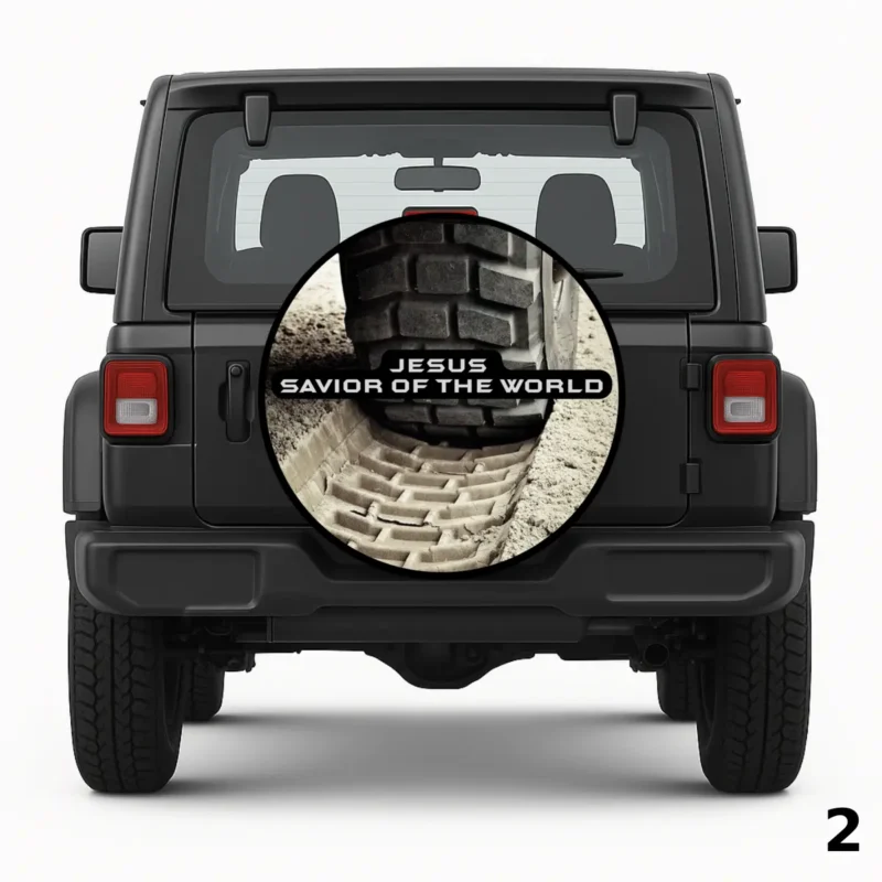 Jesus Savior Of The World Spare Tire Cover