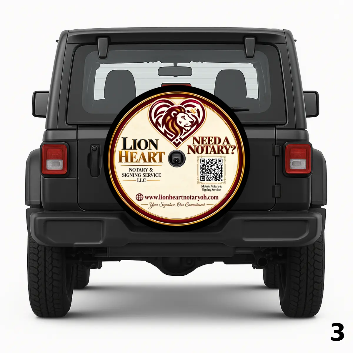 Lion Heart Notary Spare Tire Cover