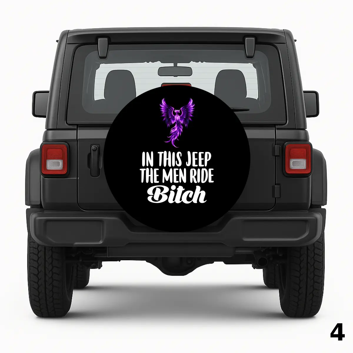 In This Jeep the Men Ride Spare Tire Cover