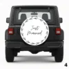 Just Married Script Spare Tire Cover