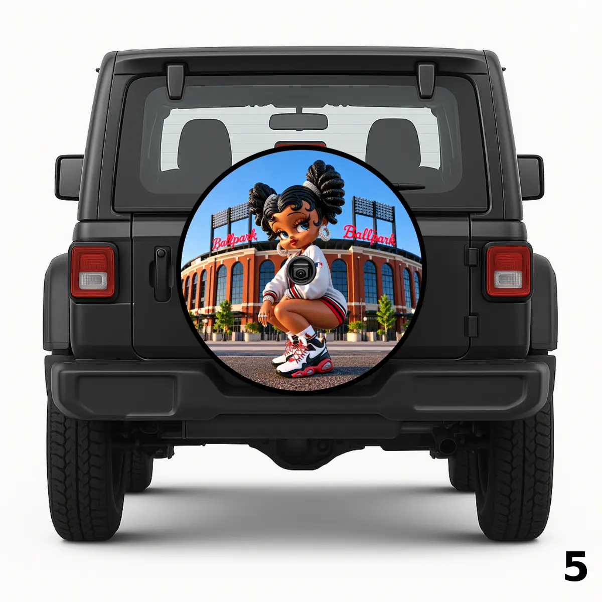 Betty Boop Flower Spare Tire Cover