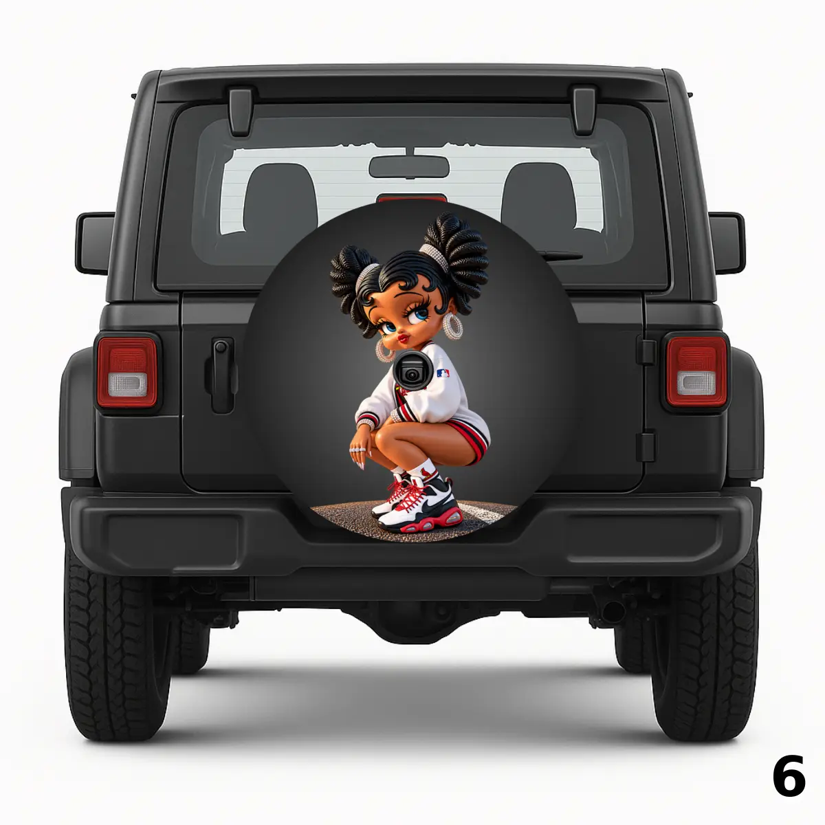Betty Boop Flower Spare Tire Cover